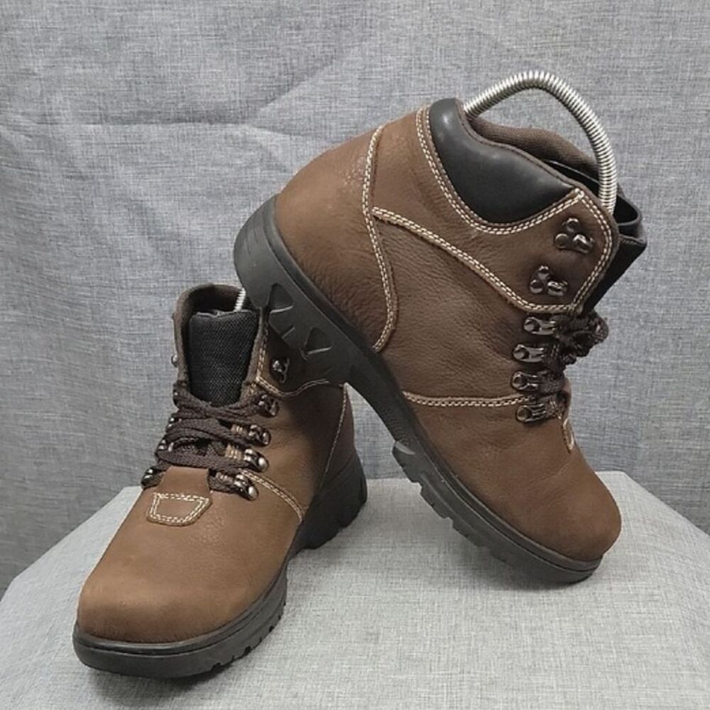 CALDEN Work-Style Elevator Boots (Nubuck Brown) - Three Inches - K228112 sz 9